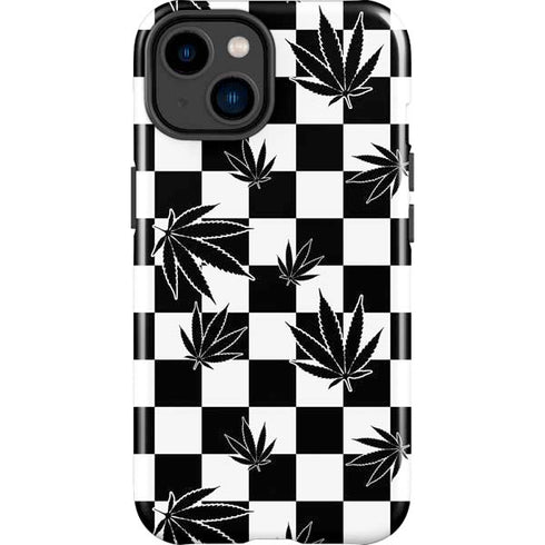 Marijuana Checkered iPhone 15 Impact Case