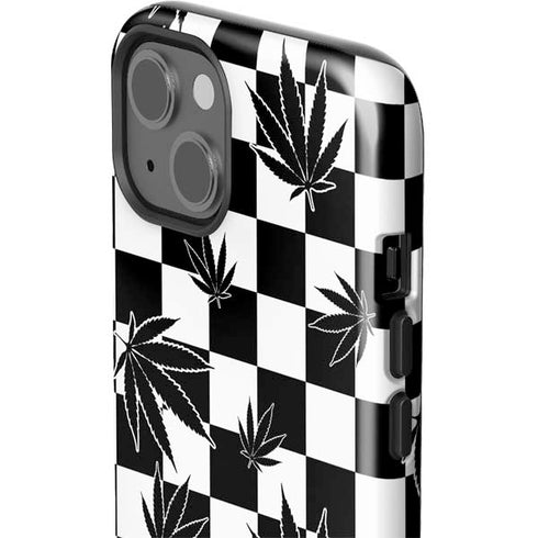 Marijuana Checkered iPhone 15 Impact Case
