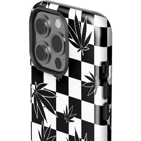 Marijuana Checkered iPhone 15 Pro Impact Case