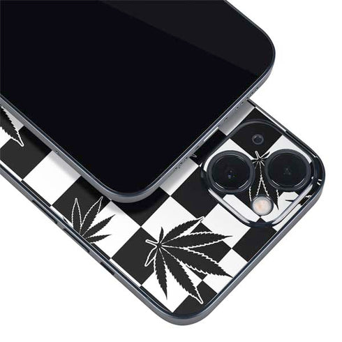 Marijuana Checkered iPhone 15 Skin