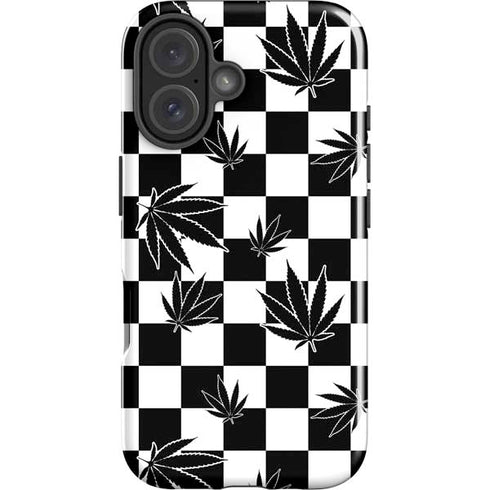 Marijuana Checkered iPhone 16 Impact Case