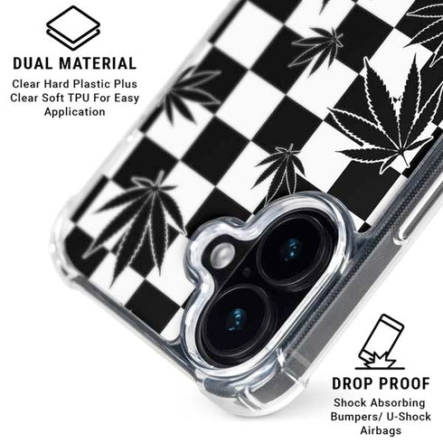 Marijuana Checkered iPhone 16 MagSafe Case