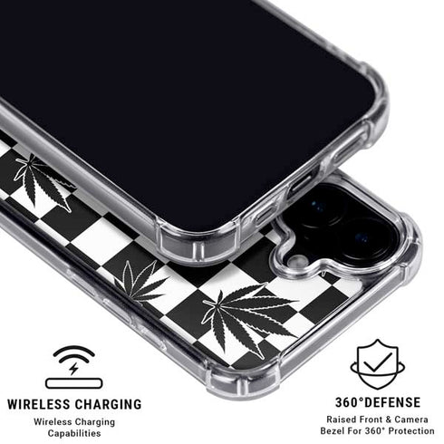 Marijuana Checkered iPhone 16 Plus MagSafe Case