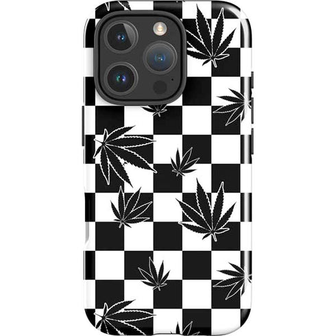 Marijuana Checkered iPhone 16 Pro Impact Case