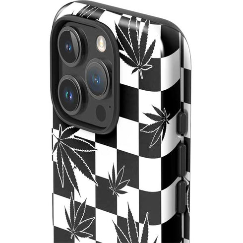 Marijuana Checkered iPhone 16 Pro Impact Case