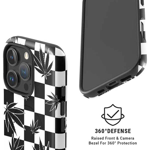 Marijuana Checkered iPhone 16 Pro Max Magsafe Impact Case