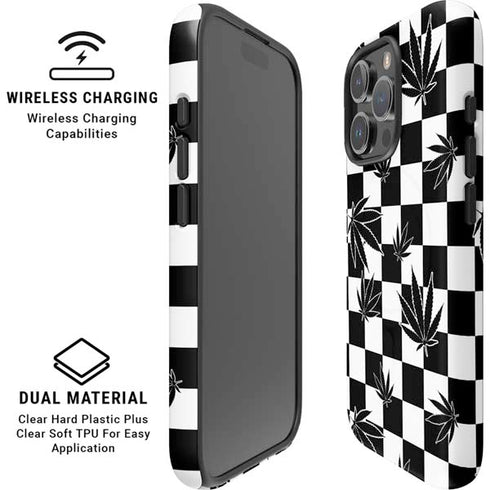 Marijuana Checkered iPhone 16 Pro Max Magsafe Impact Case