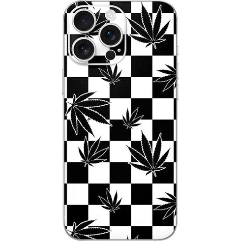 Marijuana Checkered iPhone 16 Pro Max Skin
