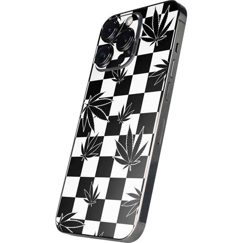 Marijuana Checkered iPhone 16 Pro Max Skin