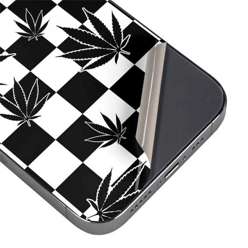Marijuana Checkered iPhone 16 Pro Max Skin