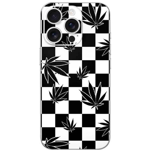 Marijuana Checkered iPhone 16 Pro Skin