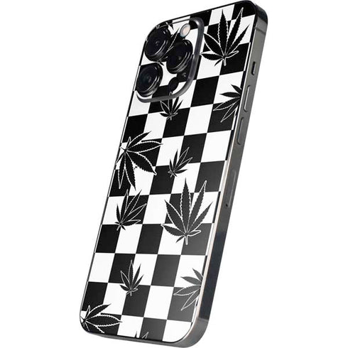 Marijuana Checkered iPhone 16 Pro Skin