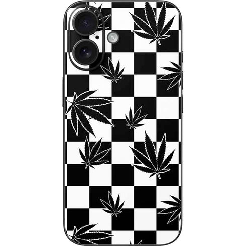 Marijuana Checkered iPhone 16 Skin