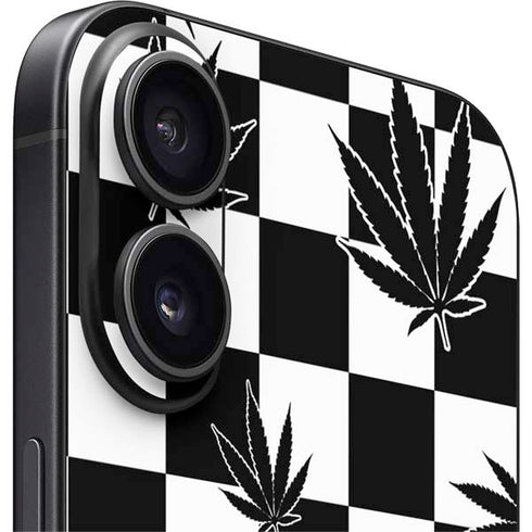 Marijuana Checkered iPhone 16 Skin