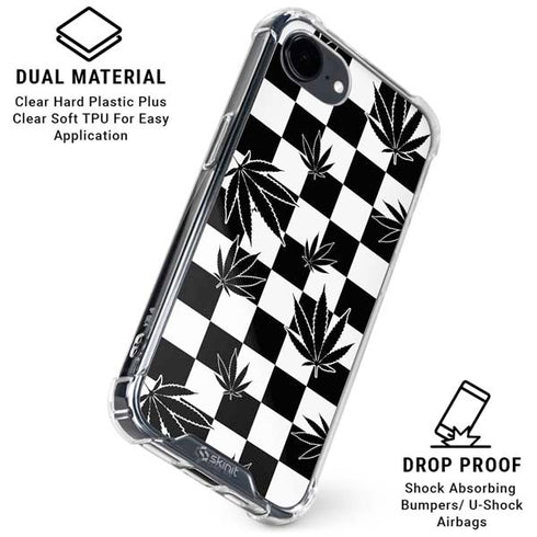 Marijuana Checkered iPhone 16e Clear Case