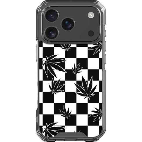 Marijuana Checkered iPhone 18 Pro Clear Case