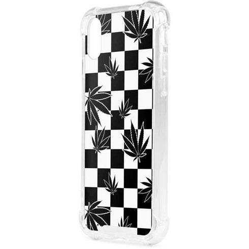 Marijuana Checkered iPhone XS Clear Case