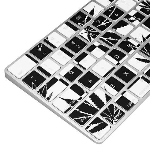 Marijuana Checkered Magic Keyboard Skin