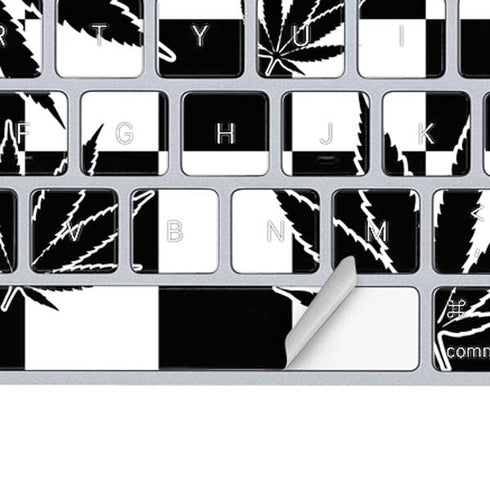 Marijuana Checkered Magic Keyboard Skin
