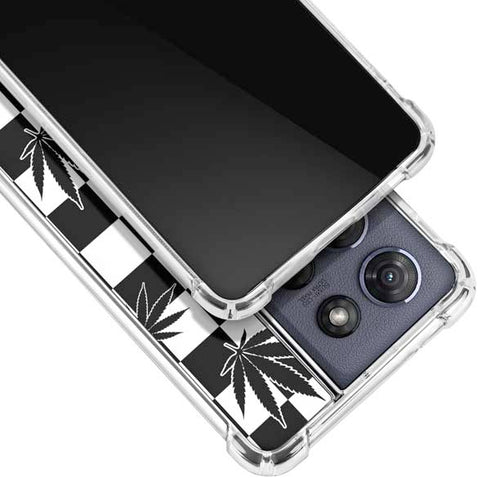 Marijuana Checkered Moto G 5G (2025) Clear Case