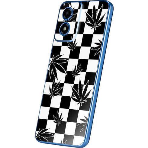 Marijuana Checkered Moto G Play 4G (2024) Skin