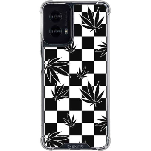 Marijuana Checkered Moto G Power 5G (2024) Clear Case