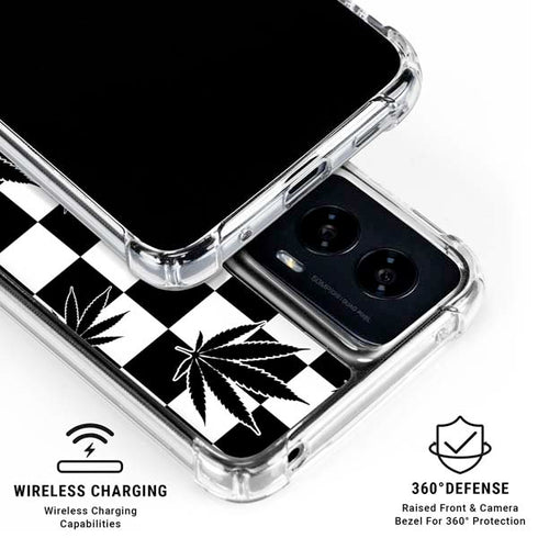 Marijuana Checkered Moto G Power 5G (2024) Clear Case
