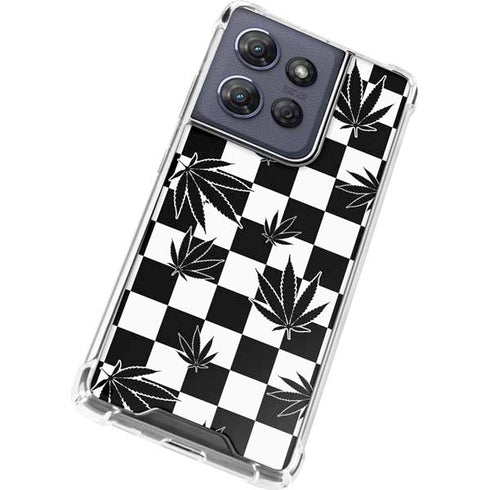 Marijuana Checkered Moto G Power 5G (2025) Clear Case