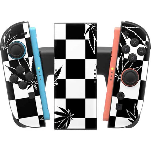 Marijuana Checkered Nintendo Switch 2 (2025) Joy-Con Controller Skin