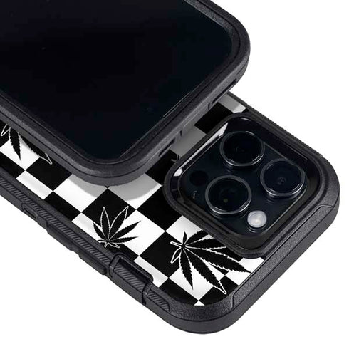 Marijuana Checkered Otterbox Defender iPhone Skin