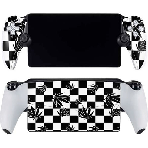 Marijuana Checkered PlayStation PS5 Skins