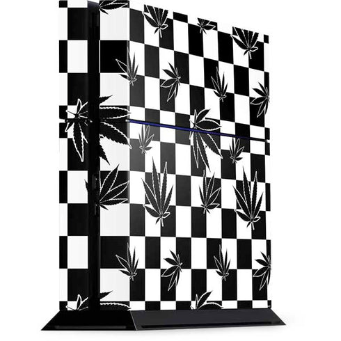 Marijuana Checkered PlayStation PS4 Skins