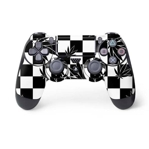 Marijuana Checkered PlayStation PS4 Skins