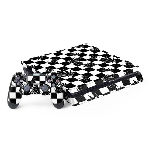 Marijuana Checkered PlayStation PS4 Skins