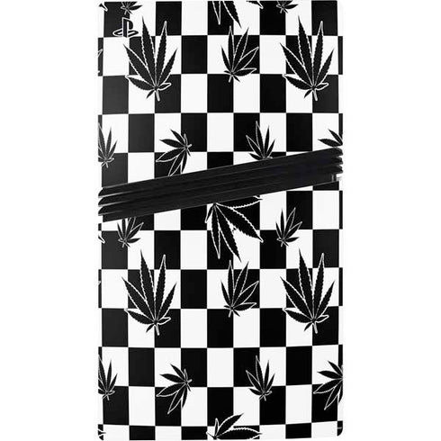 Marijuana Checkered PS5 Pro Console Skin