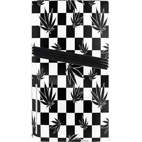 Marijuana Checkered PS5 Pro Disk Bundle Skin