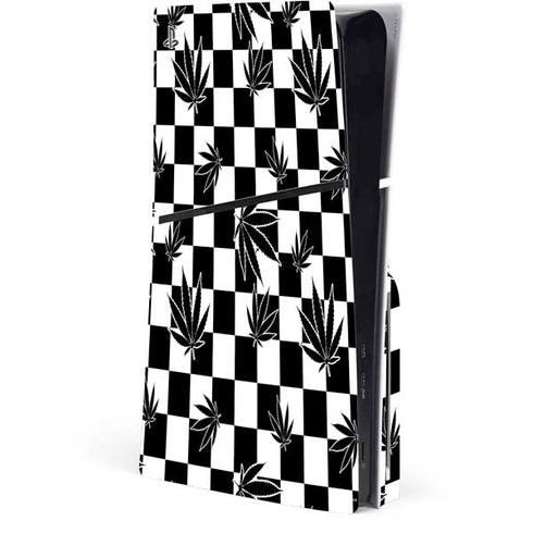 Marijuana Checkered PlayStation PS5 Skins