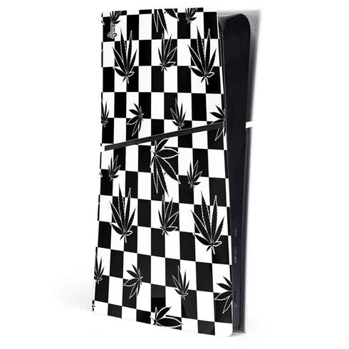 Marijuana Checkered PS5 Slim Digital Edition Console Skin