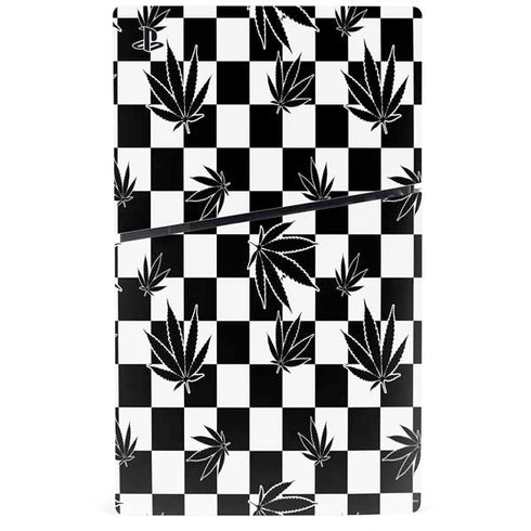 Marijuana Checkered PS5 Slim Digital Edition Console Skin