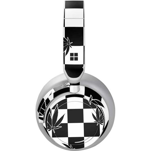 Marijuana Checkered Surface Headphones Skin