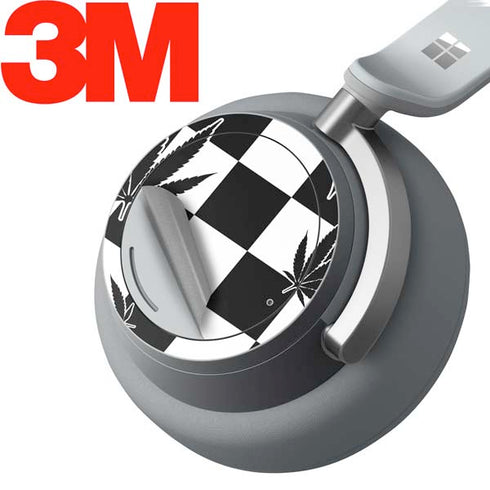 Marijuana Checkered Surface Headphones Skin