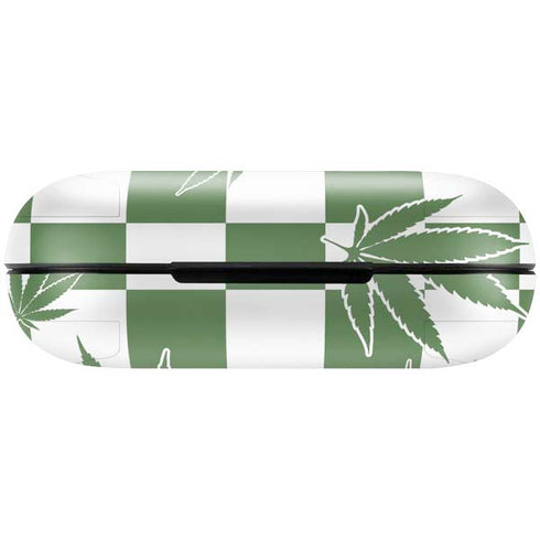 Marijuana Green Checkered Amazon Echo Buds Skin