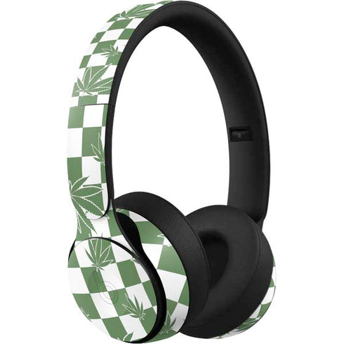 Marijuana Green Checkered Beats Solo Pro Skin