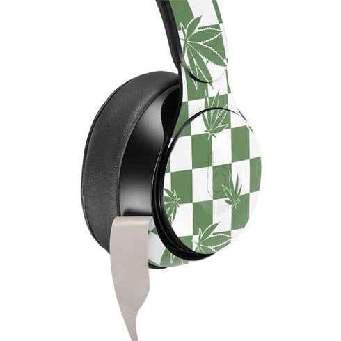 Marijuana Green Checkered Beats Solo Pro Skin