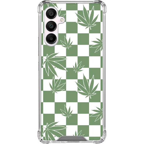 Marijuana Green Checkered Galaxy A16 5G Clear Case