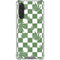 Marijuana Green Checkered Galaxy A17 Clear Case