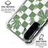 Marijuana Green Checkered Galaxy A36 5G Clear Case