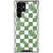 Marijuana Green Checkered Galaxy S22 Ultra Clear Case