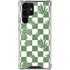 Marijuana Green Checkered Galaxy S22 Ultra Clear Case