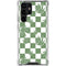 Marijuana Green Checkered Galaxy S23 Ultra Clear Case